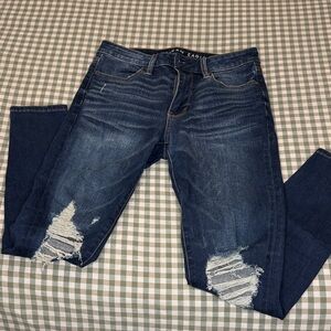 American Eagle Ripped Blue Jeans